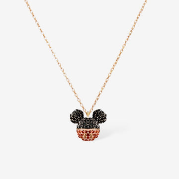 Berlin Mickey Mouse 14 Ayar Altın Kaplama Gümüş Kolye
