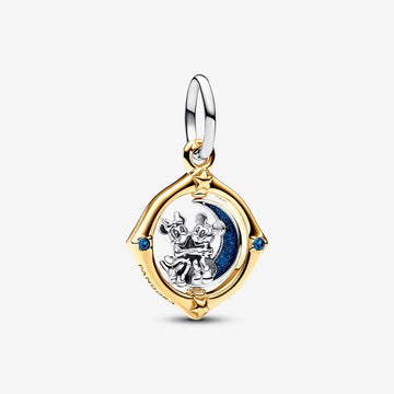 Mickey Mouse ve Minnie Mouse İki Renkli Dönen Ay Sallantılı Charm