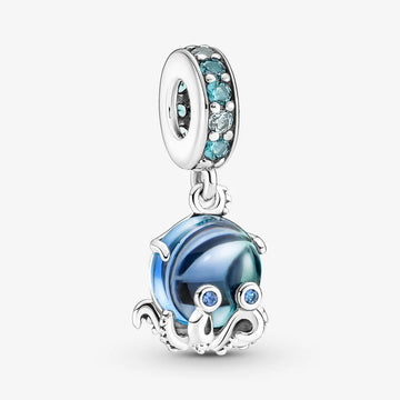 Murano Camı Sevimli Ahtapot Sallantılı Charm