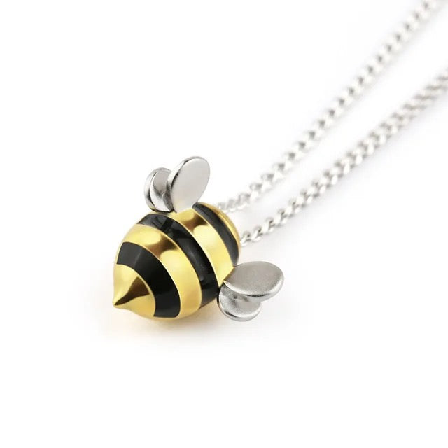 Honey Bee Necklace Earring Set