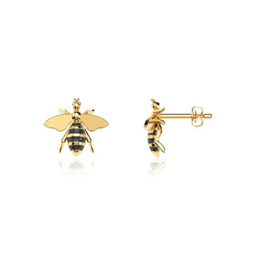 Honey Bee Silver Earring