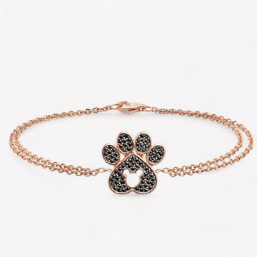Black Mickey Mouse Paw Bracelet