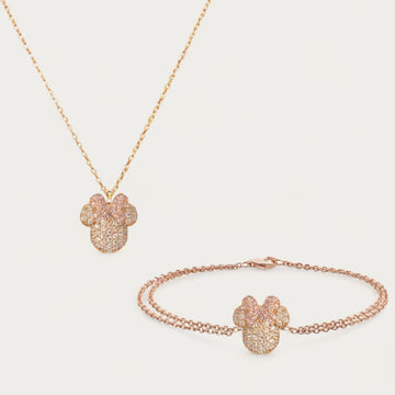 Helsinki Minnie Mouse Kolye Bileklik Set