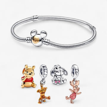 Winnie Bracelet &amp; 4 Charm Set