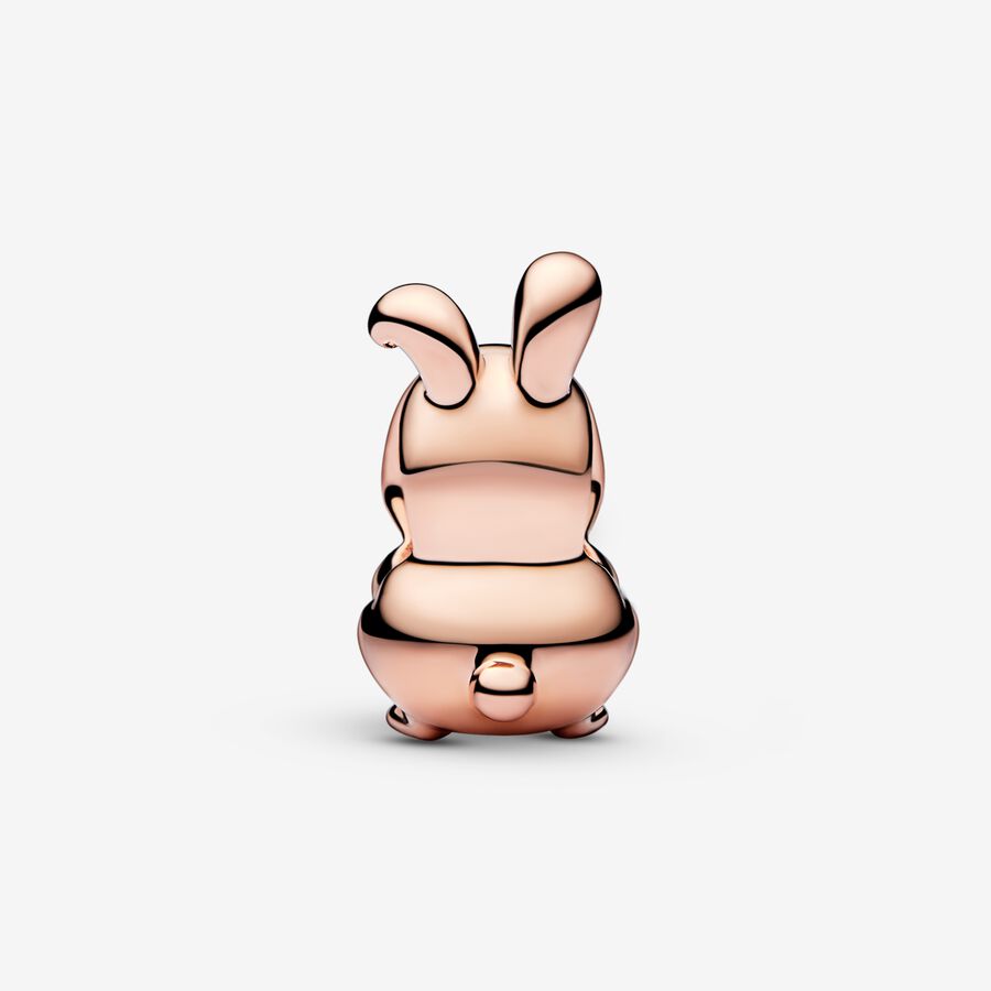 Rabbit Charm with Red Heart Stone